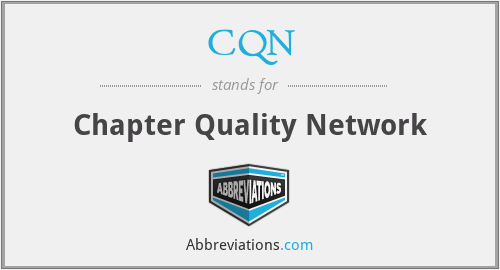 CQN - Chapter Quality Network