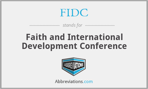 FIDC - Faith and International Development Conference