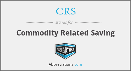CRS - Commodity Related Saving