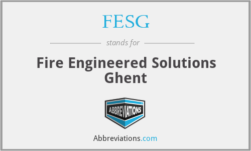 FESG - Fire Engineered Solutions Ghent
