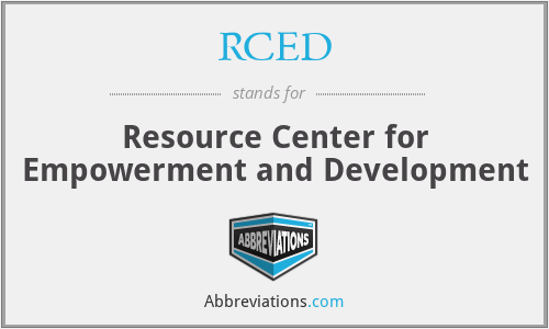 RCED - Resource Center for Empowerment and Development