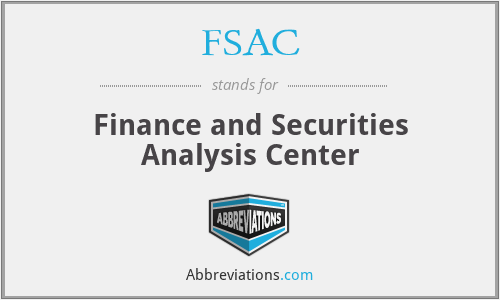 FSAC - Finance and Securities Analysis Center