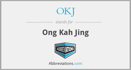 OKJ - Ong Kah Jing