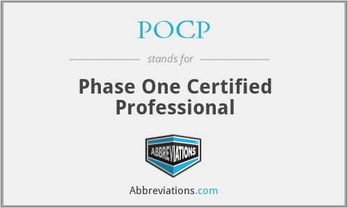 POCP - Phase One Certified Professional