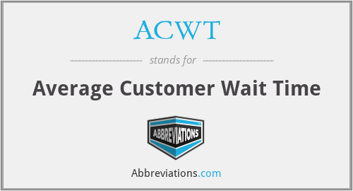 ACWT - Average Customer Wait Time
