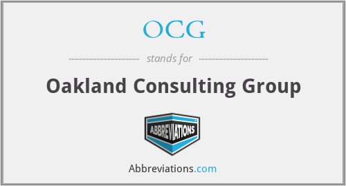 OCG - Oakland Consulting Group