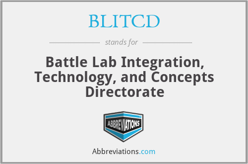 BLITCD - Battle Lab Integration, Technology, and Concepts Directorate