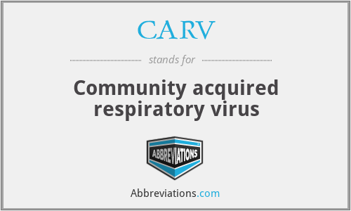 CARV - Community acquired respiratory virus