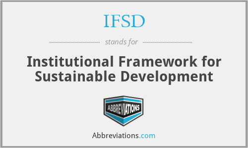 IFSD - Institutional Framework for Sustainable Development