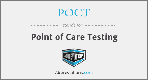 POCT - Point of Care Testing