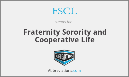 FSCL - Fraternity Sorority and Cooperative Life