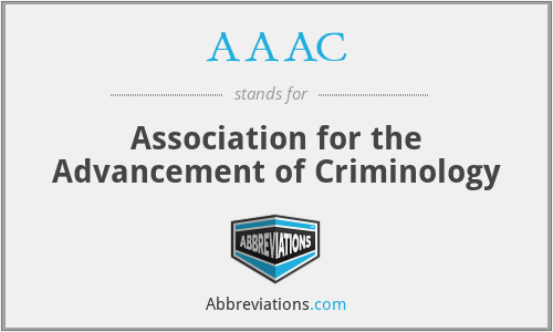 AAAC - Association for the Advancement of Criminology
