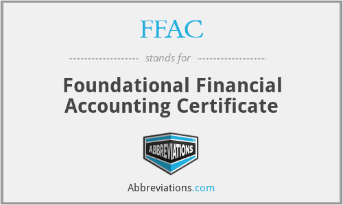 FFAC - Foundational Financial Accounting Certificate