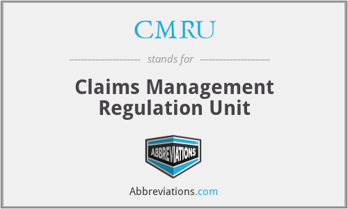 CMRU - Claims Management Regulation Unit