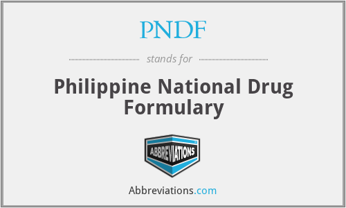 PNDF - Philippine National Drug Formulary