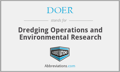 DOER - Dredging Operations and Environmental Research