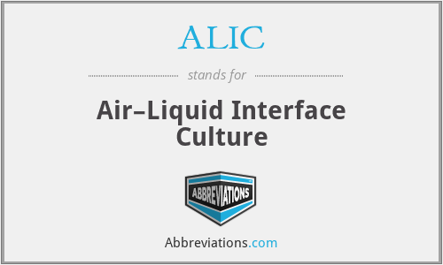 ALIC - Air–Liquid Interface Culture