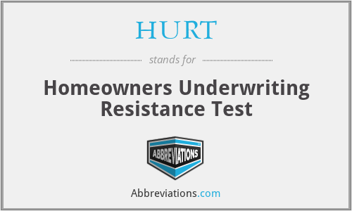 HURT - Homeowners Underwriting Resistance Test
