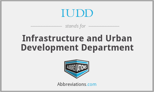 IUDD - Infrastructure and Urban Development Department