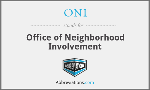 ONI - Office of Neighborhood Involvement