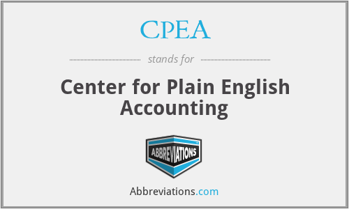 CPEA - Center for Plain English Accounting