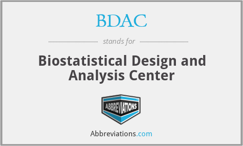 BDAC - Biostatistical Design and Analysis Center