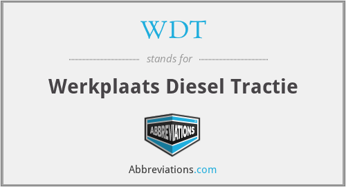 WDT - Werkplaats Diesel Tractie