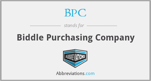 BPC - Biddle Purchasing Company