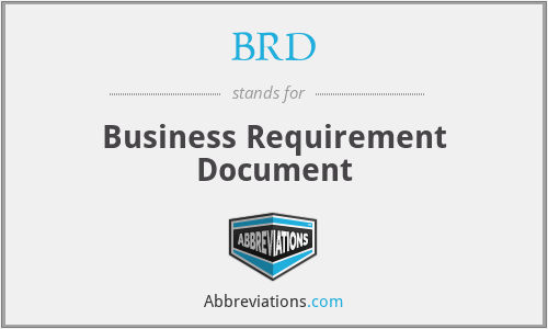 BRD - Business Requirement Document