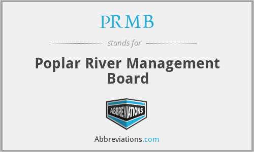 PRMB - Poplar River Management Board