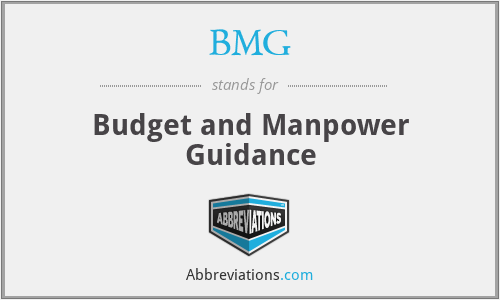 BMG - Budget and Manpower Guidance