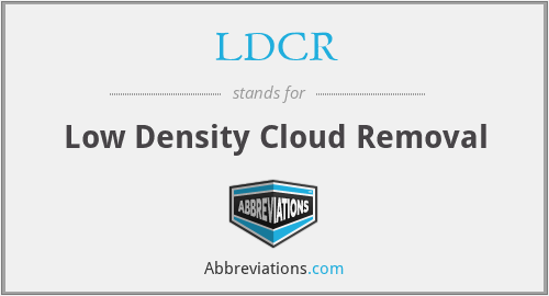 LDCR - Low Density Cloud Removal