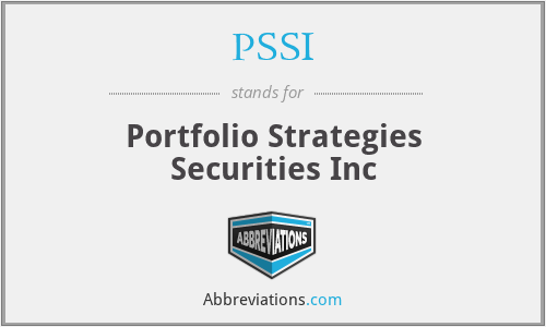 PSSI - Portfolio Strategies Securities Inc