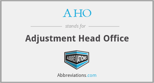 AHO - Adjustment Head Office