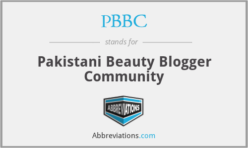 PBBC - Pakistani Beauty Blogger Community