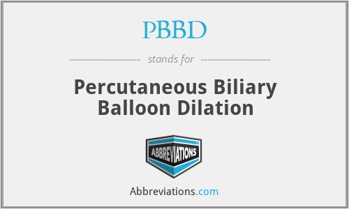 PBBD - Percutaneous Biliary Balloon Dilation