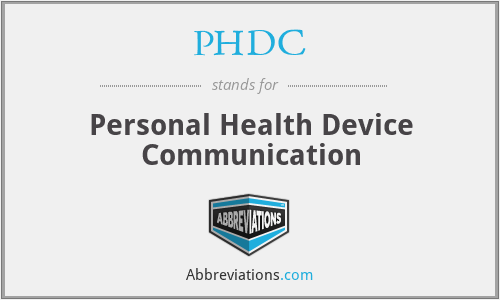 PHDC - Personal Health Device Communication
