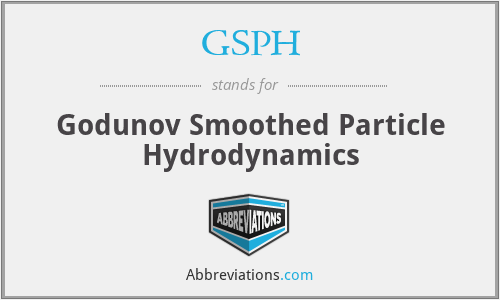 GSPH - Godunov Smoothed Particle Hydrodynamics