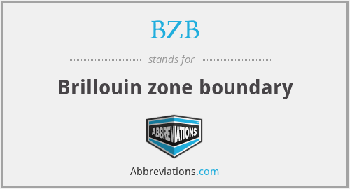 BZB - Brillouin zone boundary
