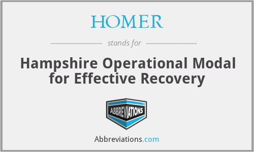 HOMER - Hampshire Operational Modal for Effective Recovery