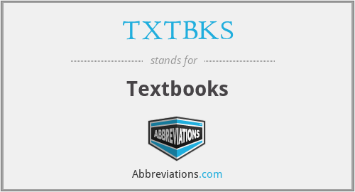 TXTBKS - Textbooks