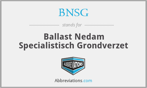 BNSG - Ballast Nedam Specialistisch Grondverzet