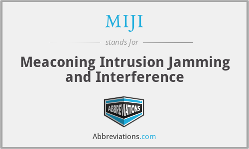 MIJI - Meaconing Intrusion Jamming and Interference