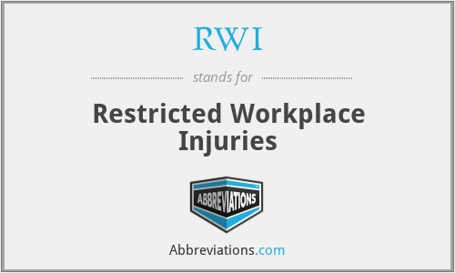 RWI - Restricted Workplace Injuries