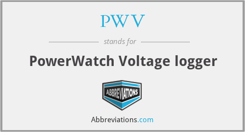 PWV - PowerWatch Voltage logger