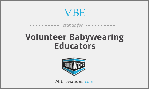 VBE - Volunteer Babywearing Educators