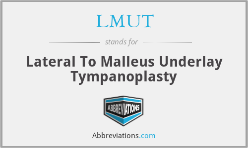 LMUT - Lateral To Malleus Underlay Tympanoplasty