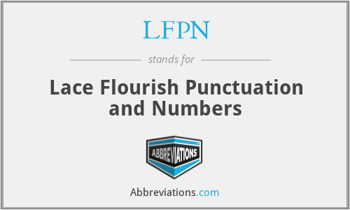 LFPN - Lace Flourish Punctuation and Numbers
