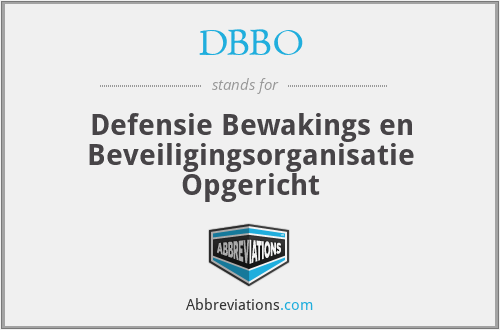 DBBO - Defensie Bewakings en Beveiligingsorganisatie Opgericht