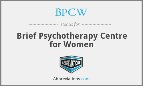 BPCW - Brief Psychotherapy Centre for Women